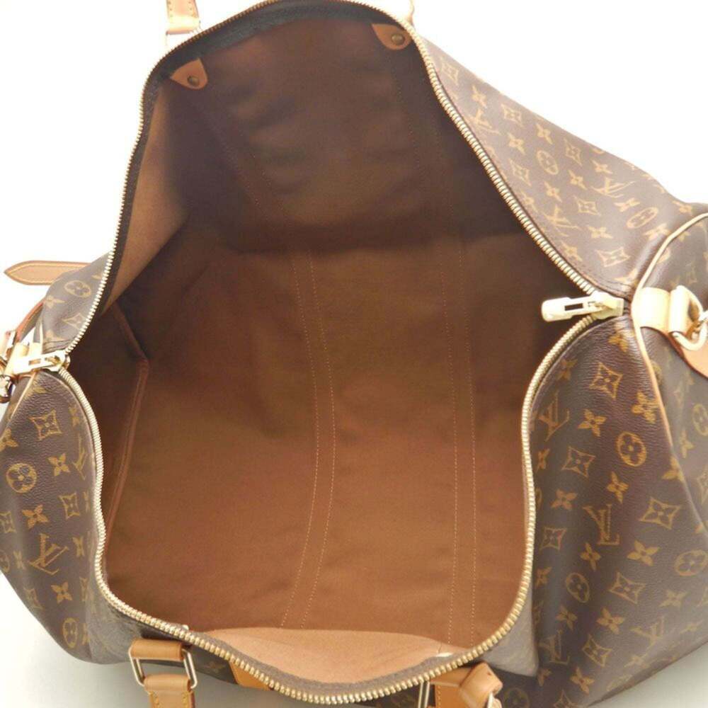 LOUIS VUITTON Authentic Brown Monogram Keepall 60 Boston Bag - Picture 9 of 10